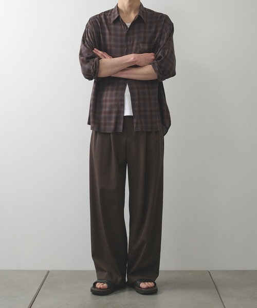 STUDIOUS（ステュディオス） ワイドパンツ ジーンズ 「STUDIOUS」2Tuck