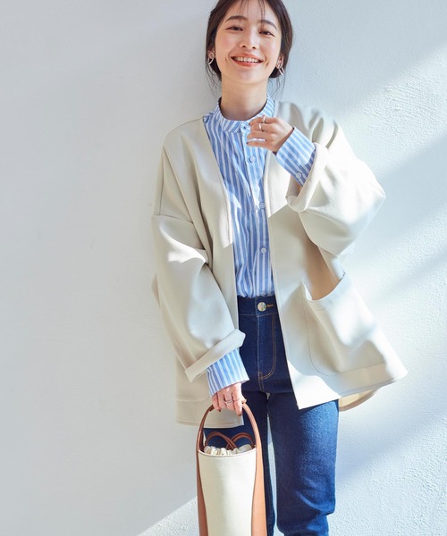 KOBE LETTUCE（神戸レタス） カーディガン ざっくりポンチカーディガン