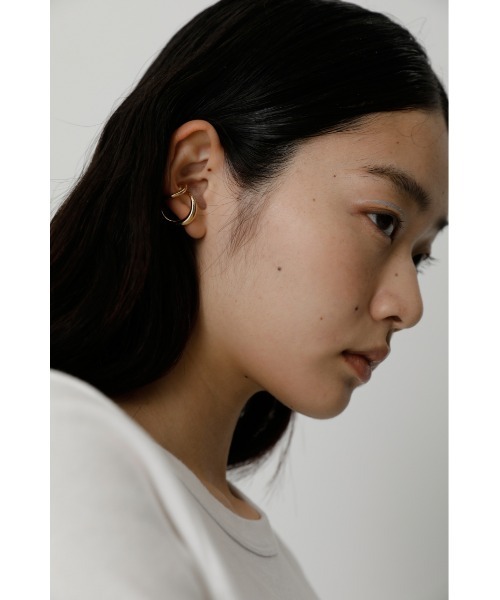 韓国発【LAZY DAWN】double layered ear cuff C016☆イヤーカフ IVXLCDM アイブイエックスエルシーディーエム / TWIST EAR CUFF