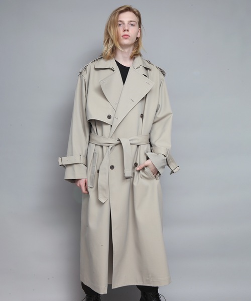 トレンチコート コート WOOL TRENCH COAT メンズの画像