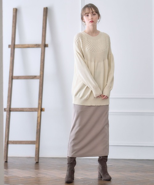 Rosemadame マタニティ リブナロースカート（マタニティ~産後）妊婦服