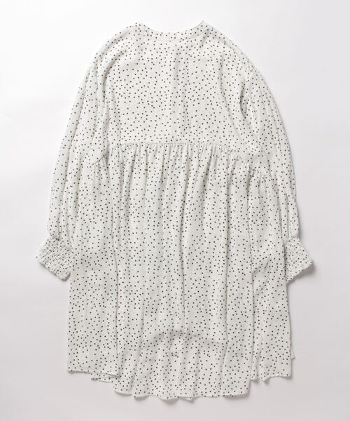 ブラウス シャツ ドット柄ギャザーチュニックブラウス レディース TITE IN THE STORE ブラウス シャツ ドット柄ギャザーチュニック