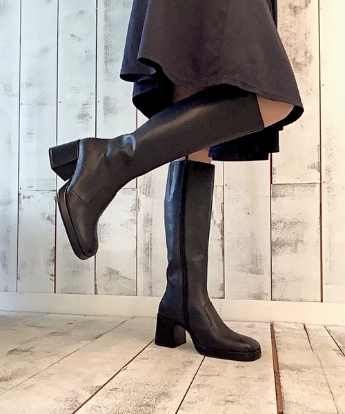 【JEFFREY CAMPBELL】　ロングブーツ スムースレザーロングブーツ Jeffrey Campbell│Jeffrey
