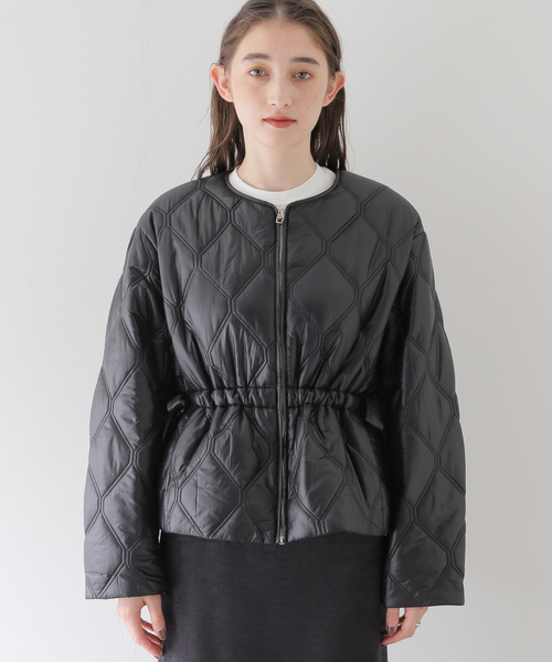 GANNI シャイニキルティンクシッフオハサイスシャケット U by SPICK&SPAN アウター 「GANNI/ガニー」 Shiny Quilt Jacket