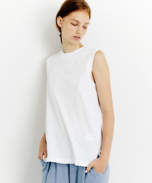 tシャツ unfil アンフィル / organic cotton jersey sleeveless Tee オーガニックコットンジャージースリーブ unfil tシャツ アンフィル / organic cotton jersey sleeveless