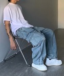 ワイドパンツ カーゴパンツ JAMデニム ワイ...の詳細画像5