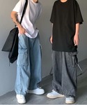 ワイドパンツ カーゴパンツ JAMデニム ワイ...の詳細画像1