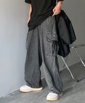 ワイドパンツ カーゴパンツ JAMデニム ワイ...の詳細画像2
