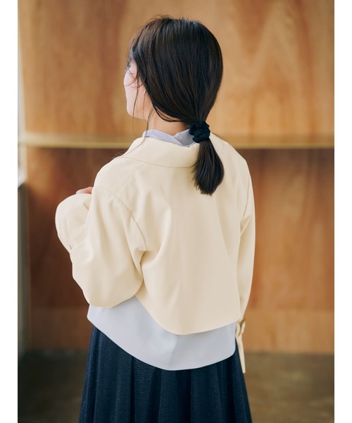 新品タグ付き★regleam バックフレアショートブルゾン トレンチコート コート バックフレアショートトレンチコート「低身長