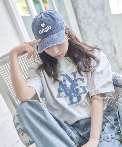 ANDGEEBEE キャップ 帽子 ケミカルウォッシュロゴキャップ
