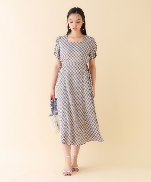 美品✨　TOCCA 洗える　ギンガムチェック　ワンピース 洗える】 TOCCA ノースリーブ ギンガムチェック ワンピース 0