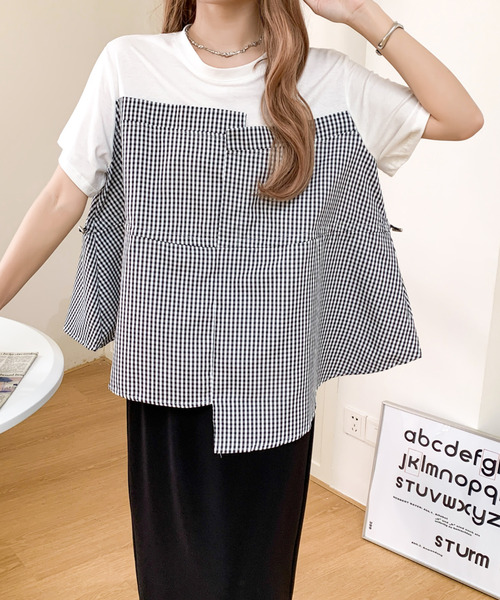 tシャツ バイカラードロストカットソー レディース : ZOZOTOWN Yahoo