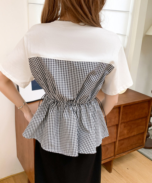 tシャツ バイカラードロストカットソー レディース : ZOZOTOWN Yahoo