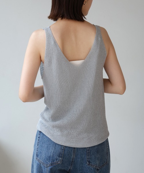 美品トゥジューtoujoursシャンブレービックポケットノースリーブタンクトップ 美品トゥジューtoujoursシャンブレービックポケットノースリーブ