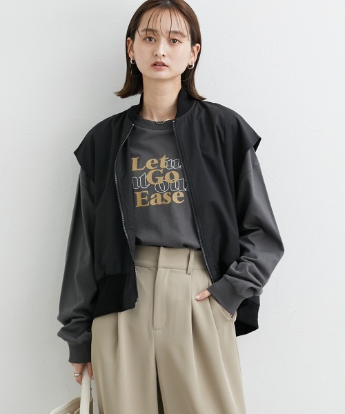ベスト ジレ ミリタリーバックフレアベスト レディース