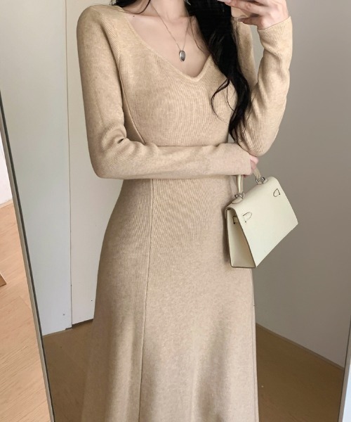 emi+ ワンピース ハートネックAラインニットワンピース : ZOZOTOWN