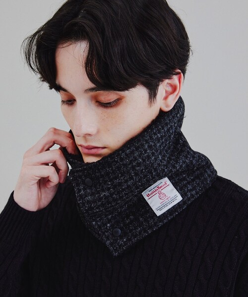 タケオキクチ TAKEO KIKUCHI 英国 ハリスツイード 3B ジャケット tk.TAKEO KIKUCHI（ティーケータケオキクチ） ネックウォーマー