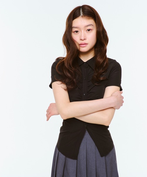 tシャツ GATHER T SHIRT レディース 吸水速乾/接触冷感】＜コラボプリントT>DIVING GIRL Tシャツ