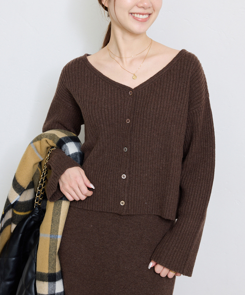 SLOBE IENA - 完売♡ウェブ限定ニットカーディガン SLOBE IENA ニット セーター 「一部店舗・WEB限定」REPOS 2WAY