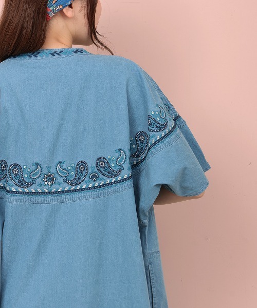 チチカカ（TITICACA） ワンピース Rico ライトデニムペイズリー刺繍