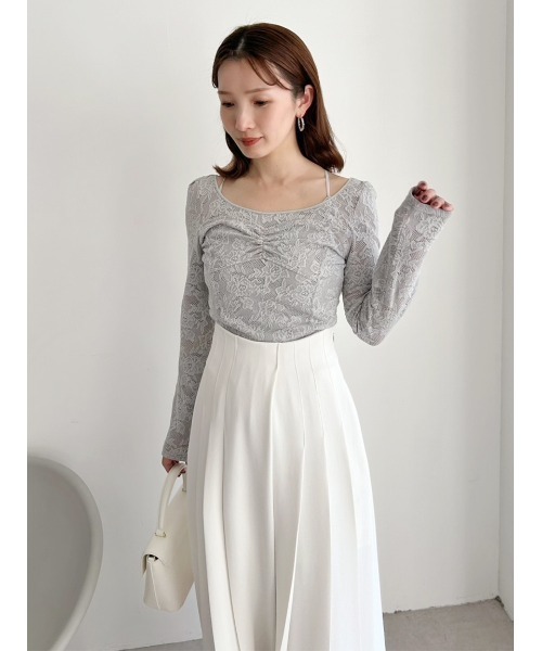 チャコット　アイレットレース　ニット　Tシャツ　M チャコット アイレットレース ニット Tシャツ M Chacott