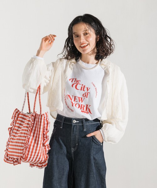FREAK'S STORE（フリークスストア） tシャツ NYC 刺繍プリント ロンT