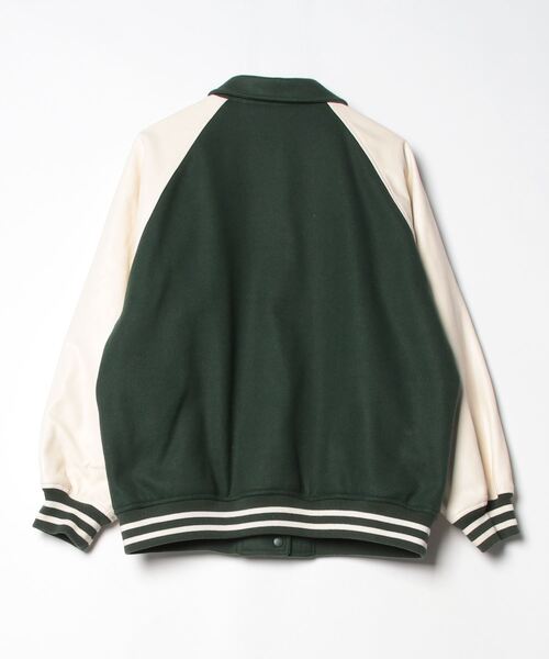 「MUHET」 スタジャン MEDIUM グリーン レディース_画像2