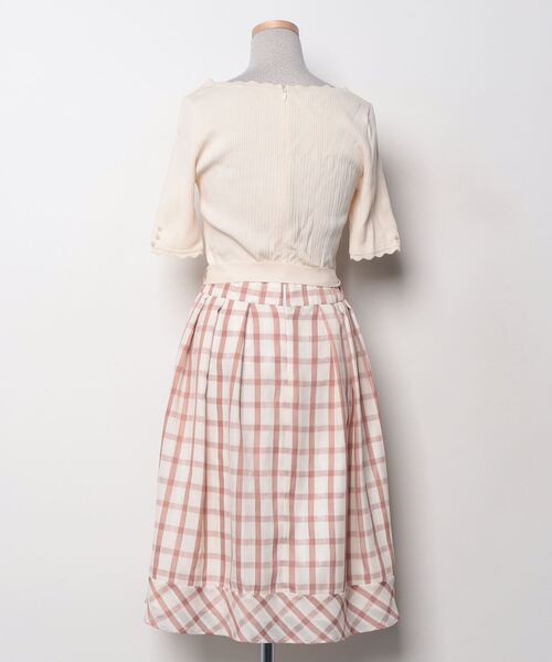 「LAISSE PASSE」 ドッキングワンピース MEDIUM ピンク レディース_画像2