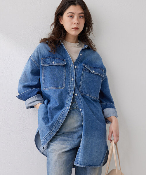 ブラウス シャツ DENIMシャツワンピース レディース