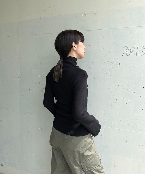 「y/m by RIKA」 長袖ニット FREE キャメル レディース_画像4