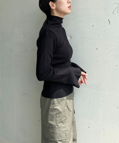 「y/m by RIKA」 長袖ニット FREE キャメル レディース_画像6