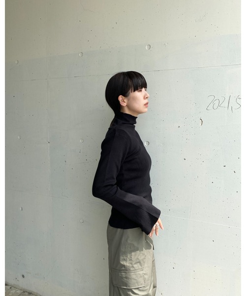 「y/m by RIKA」 長袖ニット FREE キャメル レディース_画像7