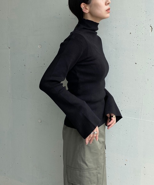 「y/m by RIKA」 長袖ニット FREE キャメル レディース_画像9