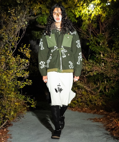 ブルゾン アウター HAND PAINTING MILITARY BLOUSON メンズ レディースの画像