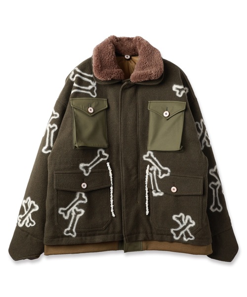 ブルゾン アウター HAND PAINTING MILITARY BLOUSON メンズ レディースの画像
