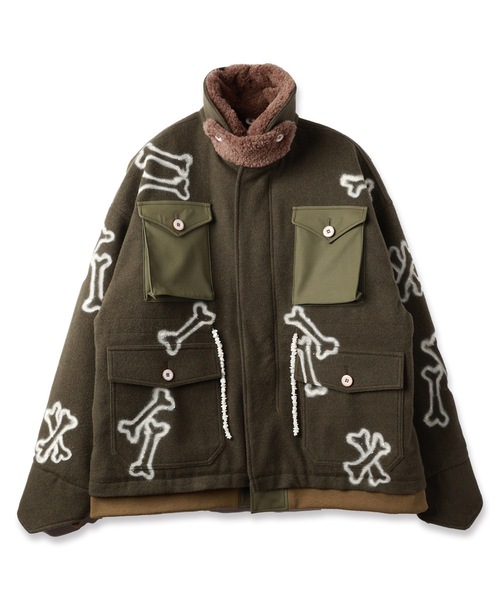 ブルゾン アウター HAND PAINTING MILITARY BLOUSON メンズ レディースの画像
