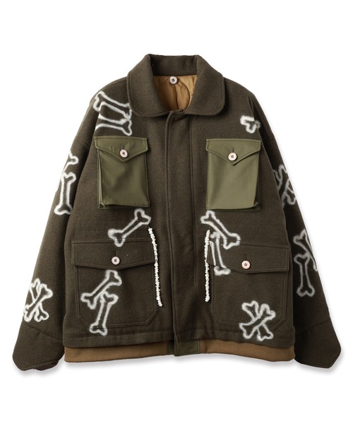 ブルゾン アウター HAND PAINTING MILITARY BLOUSON メンズ レディースの画像