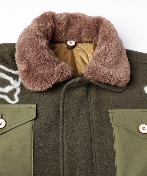 ブルゾン アウター HAND PAINTING MILITARY BLOUSON メンズ レディースの画像