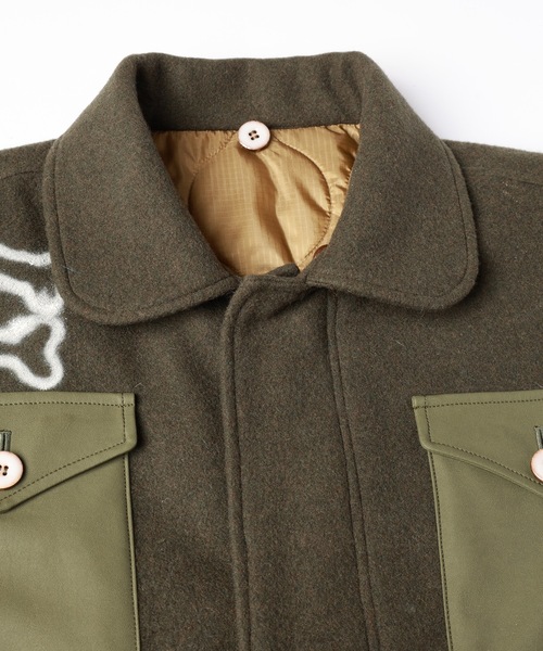 ブルゾン アウター HAND PAINTING MILITARY BLOUSON メンズ レディースの画像