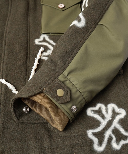 ブルゾン アウター HAND PAINTING MILITARY BLOUSON メンズ レディースの画像