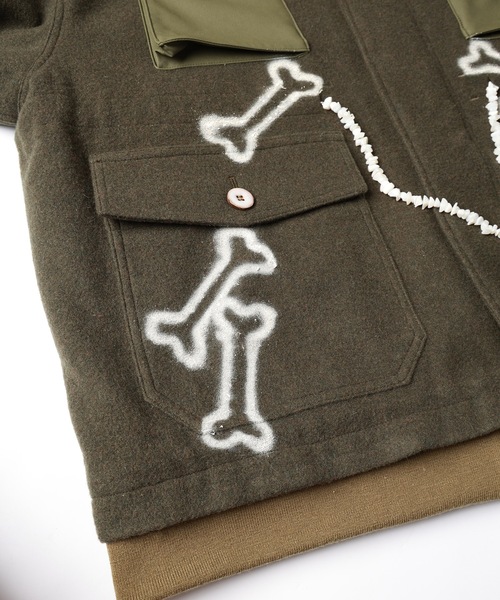 ブルゾン アウター HAND PAINTING MILITARY BLOUSON メンズ レディースの画像