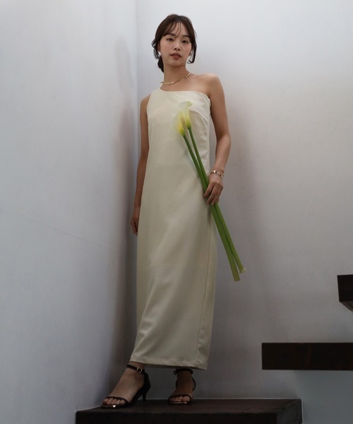 ENC ワンピース 2WAY one shoulder dress with frill / フリル付き2WAY