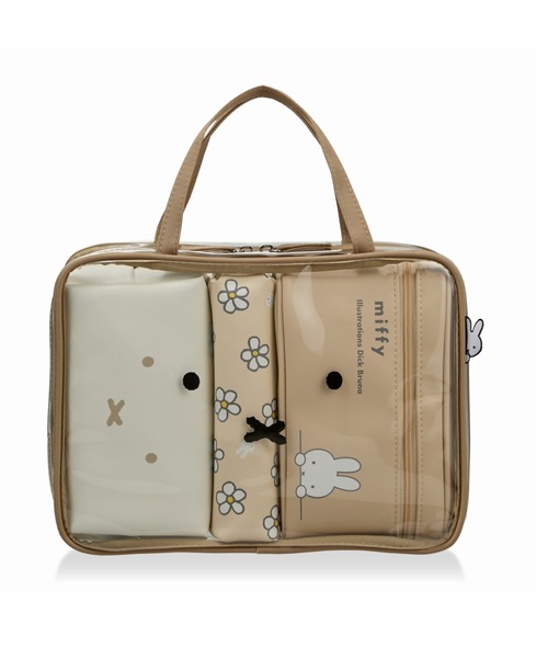 Miffy（ミッフィー） ポーチ クリアポーチセット ベージュフェイス