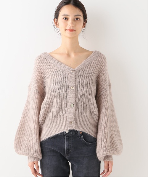 「NOBLE」 ニットカーディガン FREE ベージュ レディース_画像2