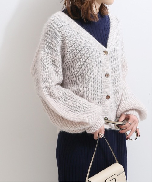 「NOBLE」 ニットカーディガン FREE ベージュ レディース_画像5