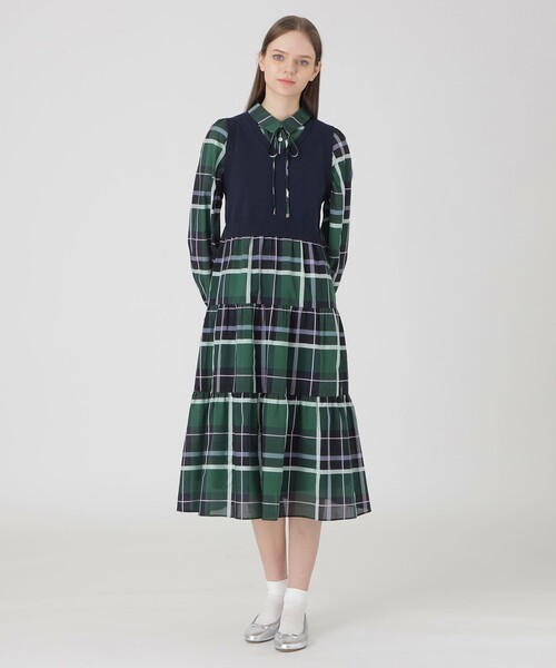 BLUE LABEL CRESTBRIDGE / シャードーチェックワンピース BLUE LABEL CRESTBRIDGE（ブルーレーベルクレストブリッジ