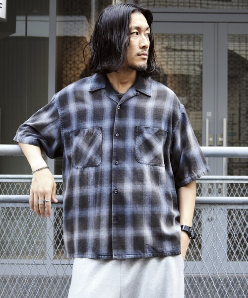 希少　vintage オンブレシャツ　シャドーチェック　ピンク柄　ネルシャツ オンブレチェックシャツ（FREAK'S STORE）のおすすめ人気商品