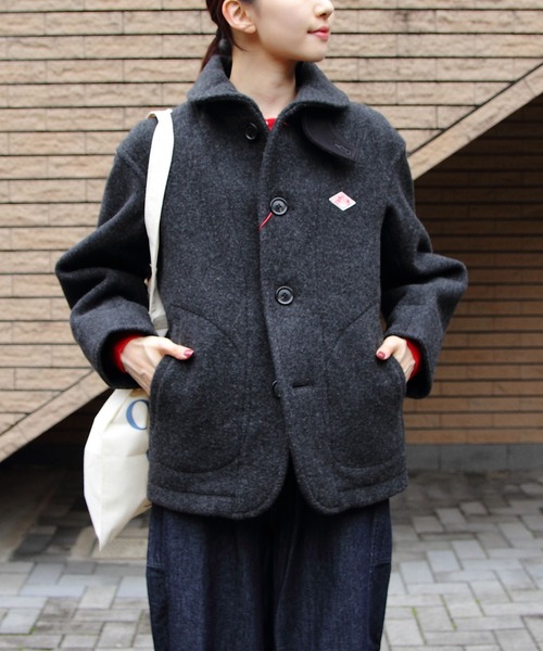 Danton（ダントン） ピーコート 38 チャコールグレー レディース