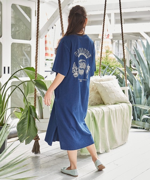 Kahiko（カヒコ） ワンピース 半袖 「Kahiko」SURF＆Palms ユーイングT