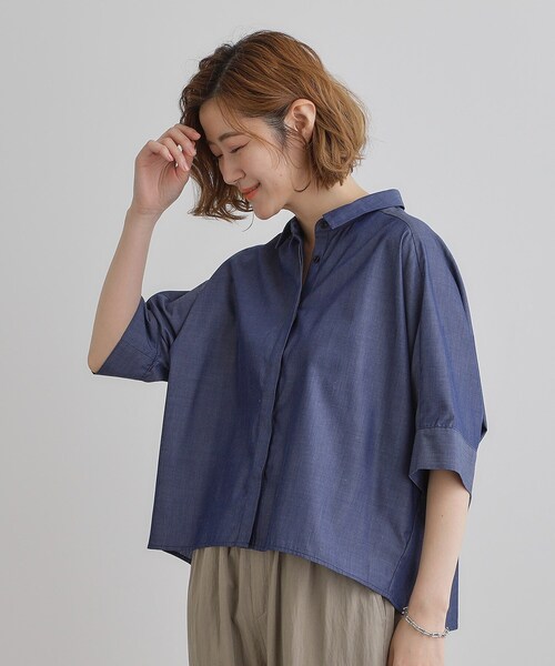 grove ブラウス シャツ 「夏に嬉しい機能付き」ドルマン
